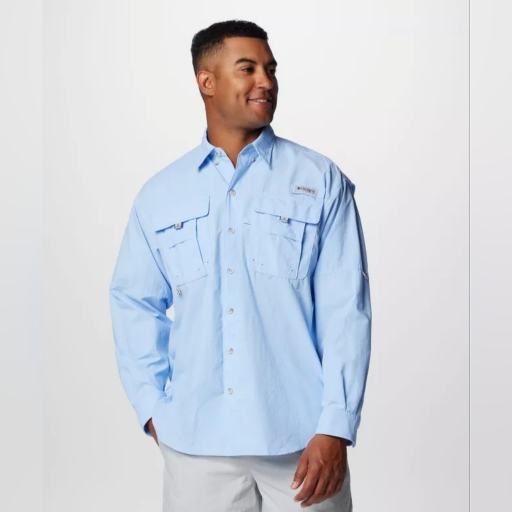HUK Fishing Men's PFG Bahama II Long Sleeve Button Front Shirt